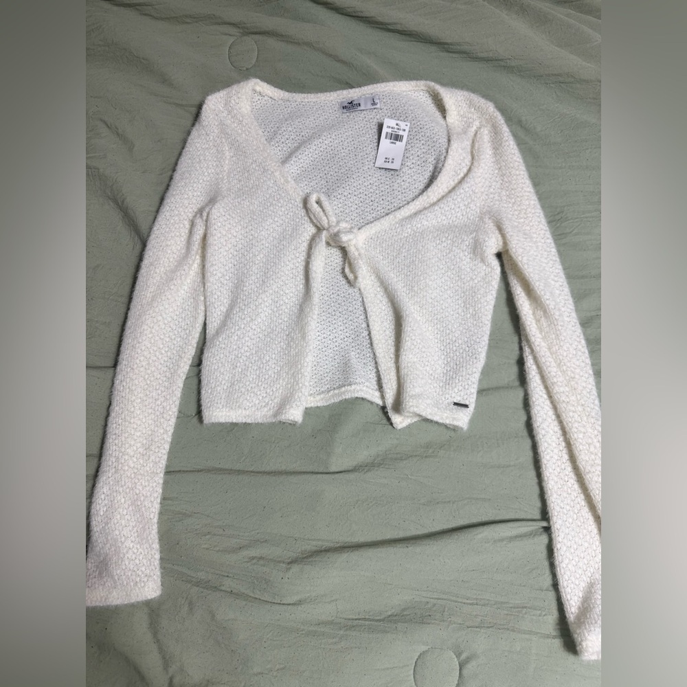 Hollister Cream Knit Cardigan